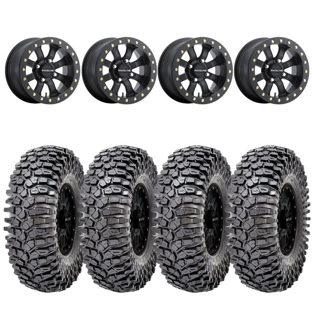 Raceline A71B Black Mamba Beadlock & Maxxis Roxxzilla Radial Wheel & Tire Kit