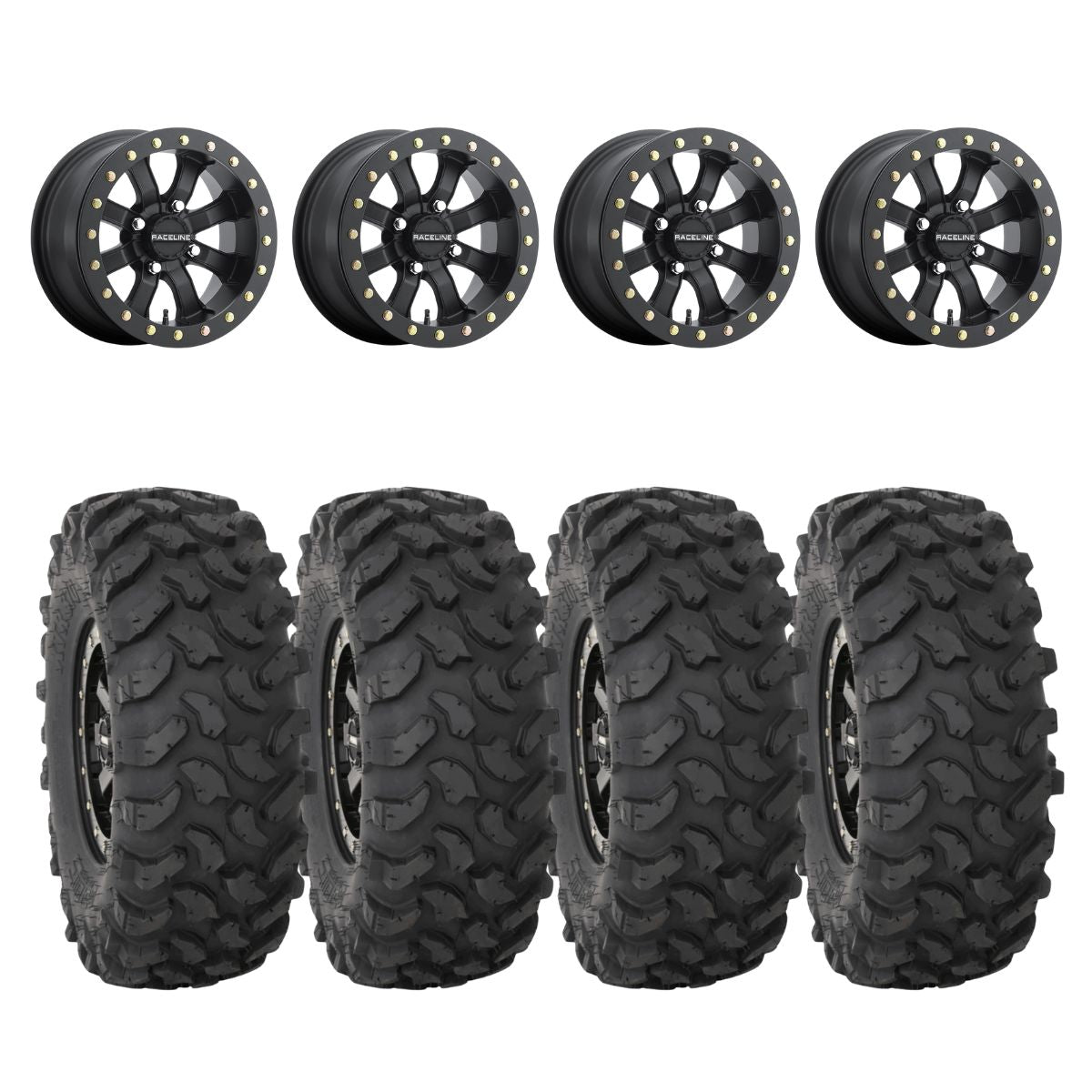 Raceline A71B Black Mamba Beadlock & System 3 XTR370 Offroad Wheel & Tire Kit