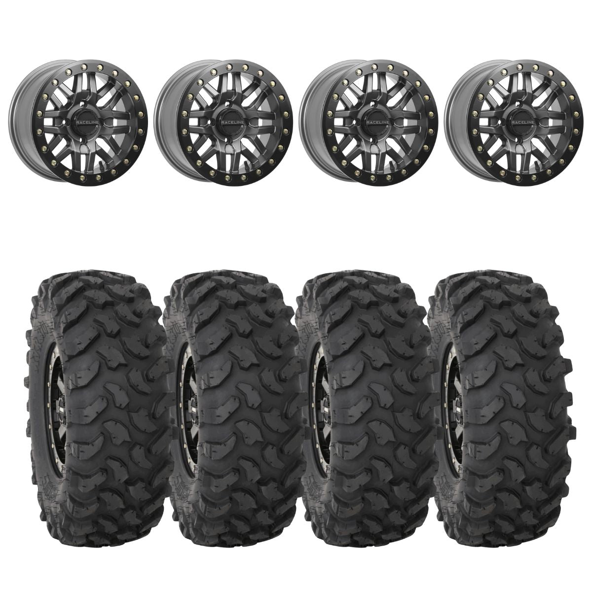 Raceline A91G Ryno Beadlock & System 3 XTR370 Offroad Wheel & Tire Kit