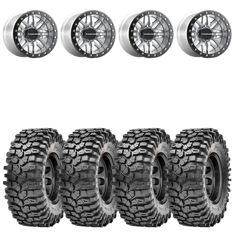 Raceline A91MA Ryno Beadlock & Maxxis Roxxzilla Radial UTV Wheel & Tire Kit