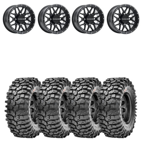Raceline A94B Krank Simulated Beadlock & Maxxis Roxxzilla Radial Wheel & Tire Kit