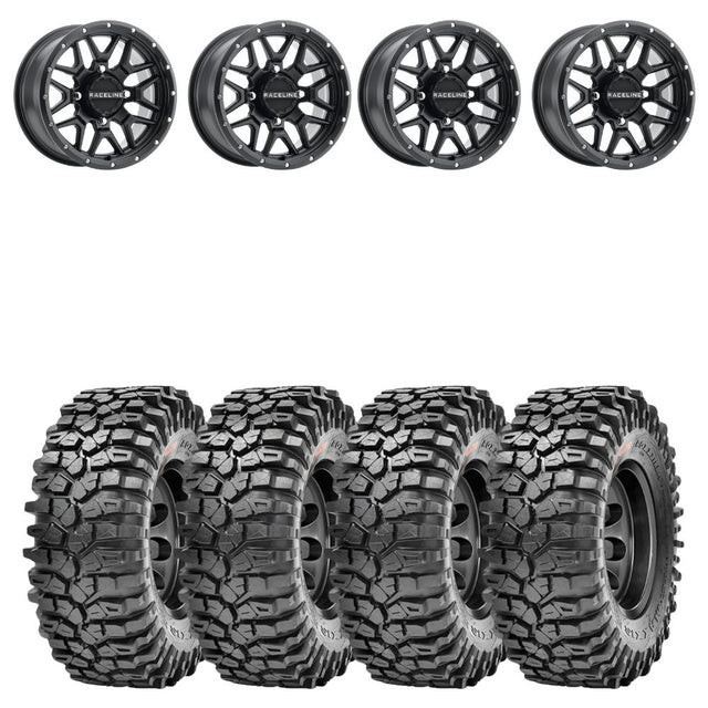 Raceline A94B Krank Simulated Beadlock & Maxxis Roxxzilla Radial Wheel & Tire Kit