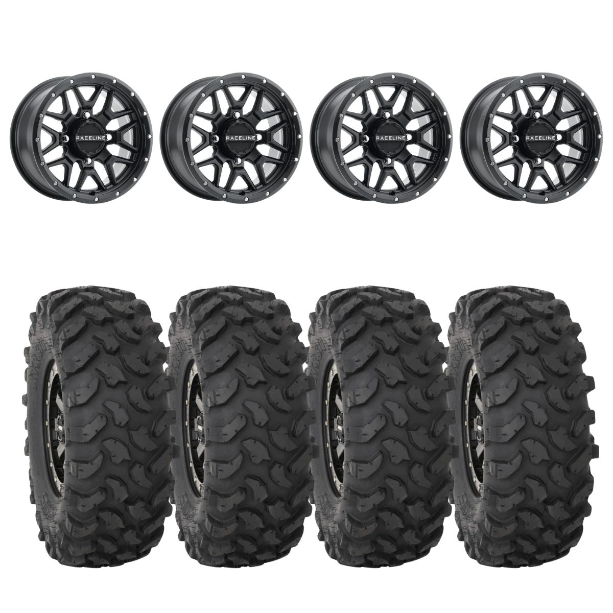 Raceline A94B Krank Simulated Beadlock & System 3 XTR370 Offroad Wheel & Tire Kit