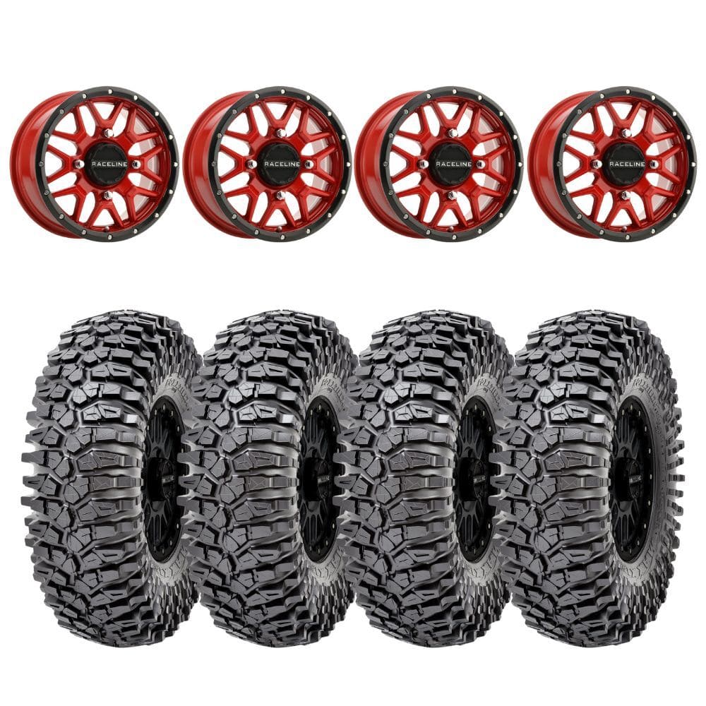 Raceline A94R Krank Simulated Beadlock & Maxxis Roxxzilla Radial Wheel & Tire Kit
