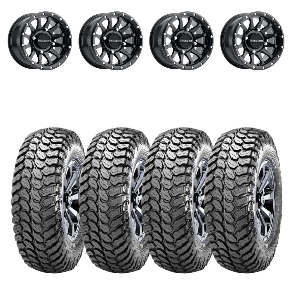 Raceline A95B Trophy Simulated Beadlock & Maxxis Liberty Performance Off Road Wheel & Tire Kit