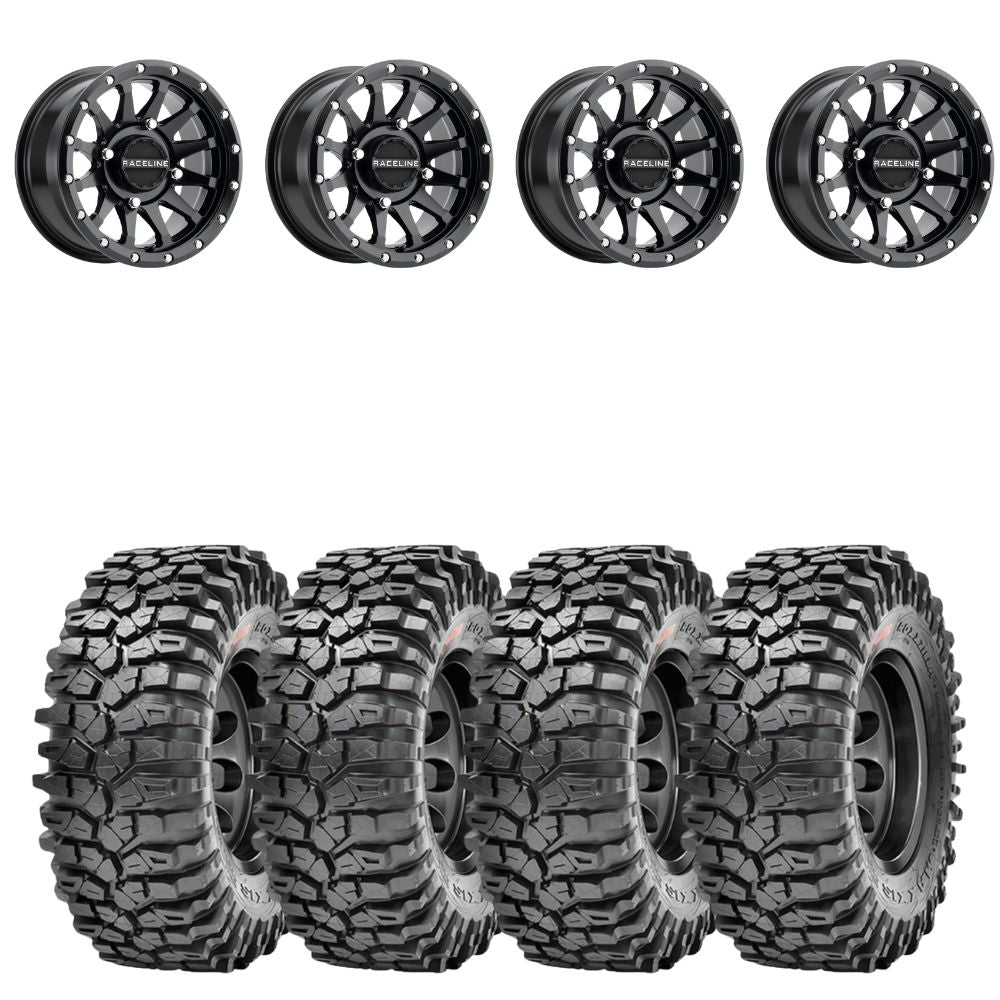 Raceline A95B Trophy Simulated Beadlock & Maxxis Roxxzilla Radial Wheel & Tire Kit