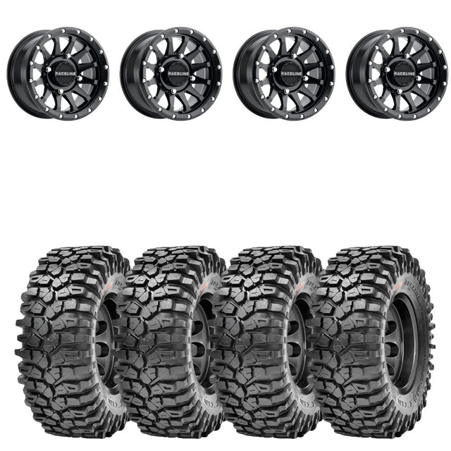 Raceline A95B Trophy Simulated Beadlock & Maxxis Roxxzilla Radial Wheel & Tire Kit