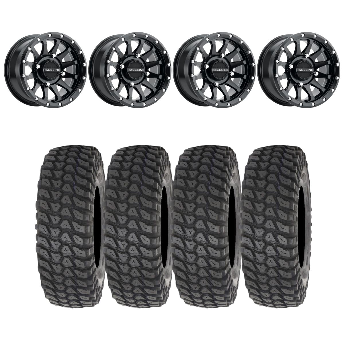Raceline A95B Trophy Simulated Beadlock & System 3 XCR350 Radial Wheel & Tire Kit