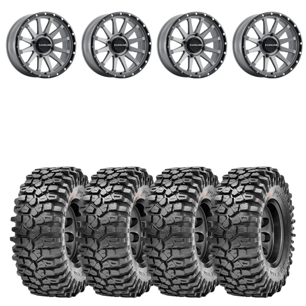 Raceline A95SG Trophy Simulated Beadlock & Maxxis Roxxzilla Radial Wheel & Tire Kit