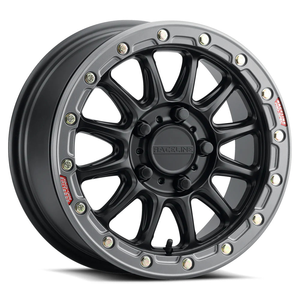 Raceline Black/Gunmetal A14BG Alpha BeadLock & System 3 RT320 Radial Wheel & Tire Kit