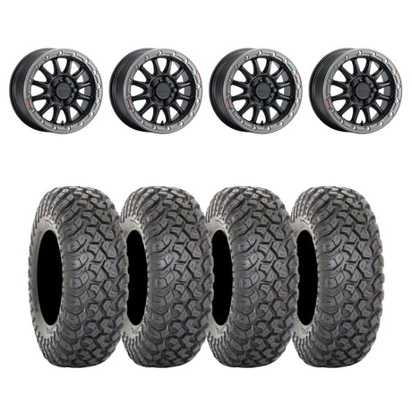 Raceline Black/Gunmetal A14BG Alpha BeadLock & System 3 RT320 Radial Wheel & Tire Kit