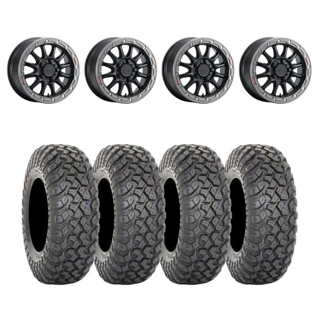 Raceline Black/Gunmetal A14BG Alpha BeadLock & System 3 RT320 Radial Wheel & Tire Kit