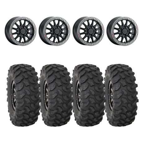 Raceline Black/Gunmetal A14BG Alpha BeadLock & System 3 XTR370 Offroad Wheel & Tire Kit
