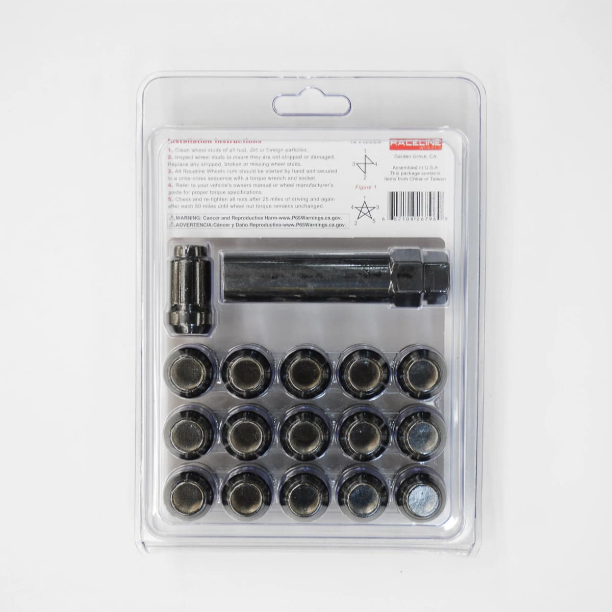 Raceline CS 16 Pack 12x1.25 Spline - Black