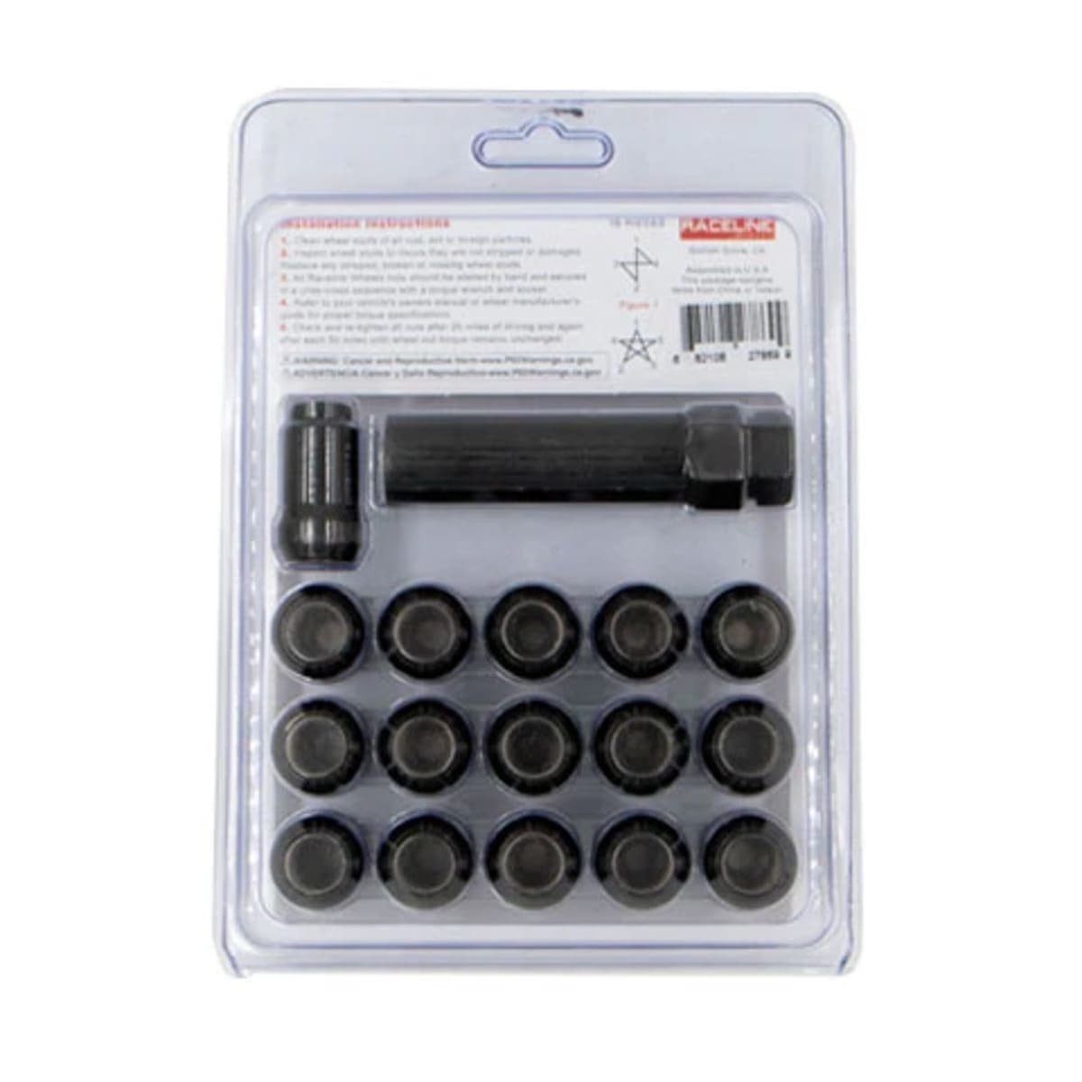 Raceline CS 16 Pack 20X1/2 Spline w/Key - Black