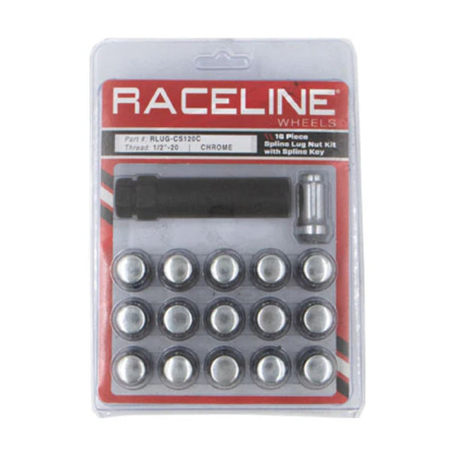 Raceline CS 16 Pack 20X1/2 Spline w/Key - Chrome