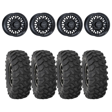 Raceline Gloss Black A13GB Omega & System 3 XTR370 Offroad Wheel & Tire Kit