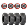 Raceline Gunmetal/Red A14GR Alpha BeadLock 5 Lug & System 3 RT320 Radial Wheel & Tire Kit