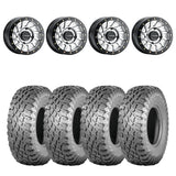 Raceline Hyper Silver A12 Squad Beadlock & Atturo Trail Blade X/T Wheel & Tire Kit