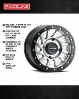 Raceline Hyper Silver A12 Squad Beadlock & System 3 RT320 Radial Wheel & Tire Kit