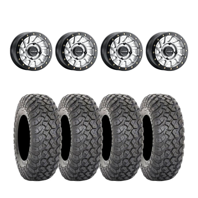 Raceline Hyper Silver A12 Squad Beadlock & System 3 RT320 Radial Wheel & Tire Kit