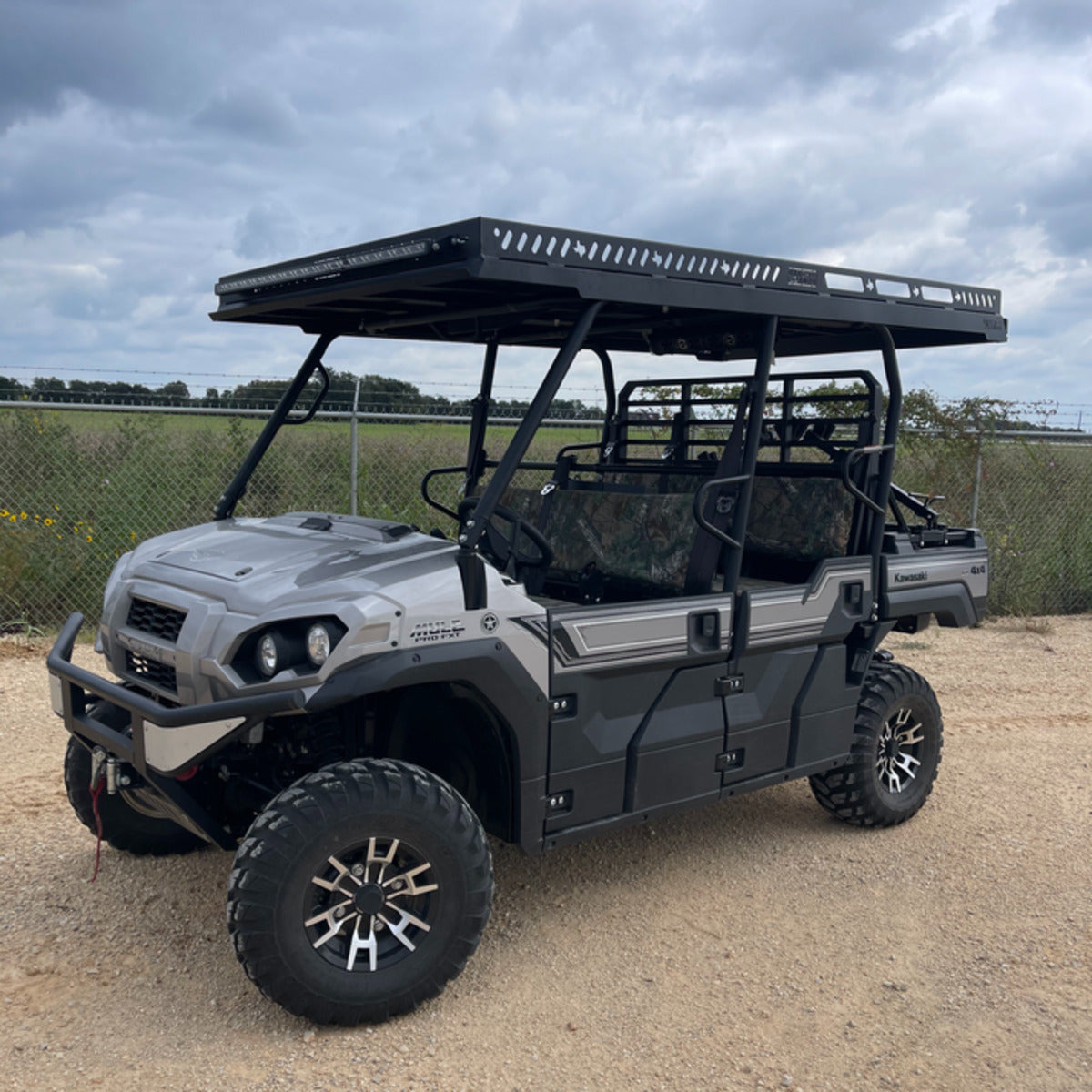 Ranch Armor Kawasaki Mule Pro FXT/DXT Ultra Extended Top Overhangs Over Bed