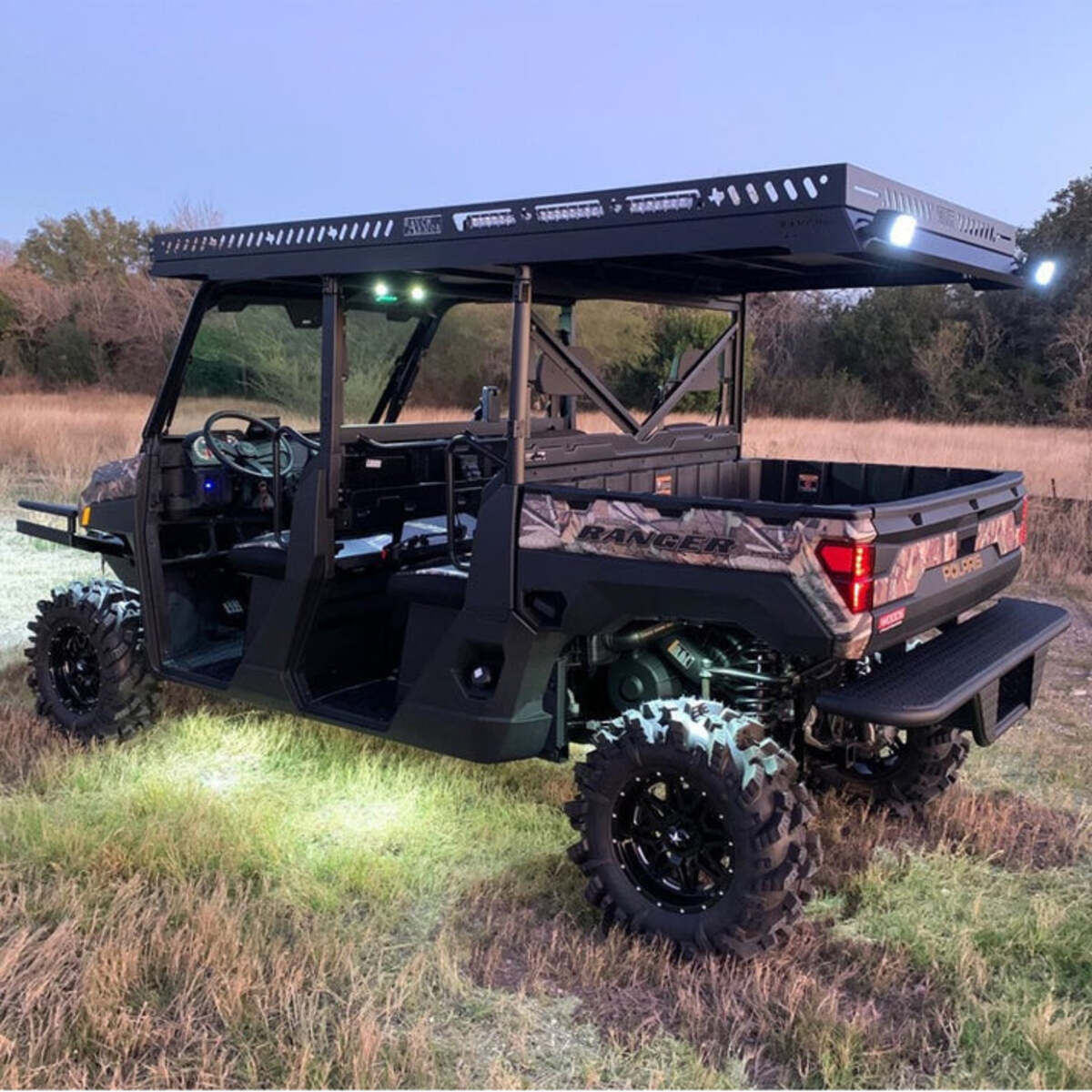 Ranch Armor Polaris Ranger XP 1000 Ultra Extended UTV Top - Overhangs Over Rear Bed