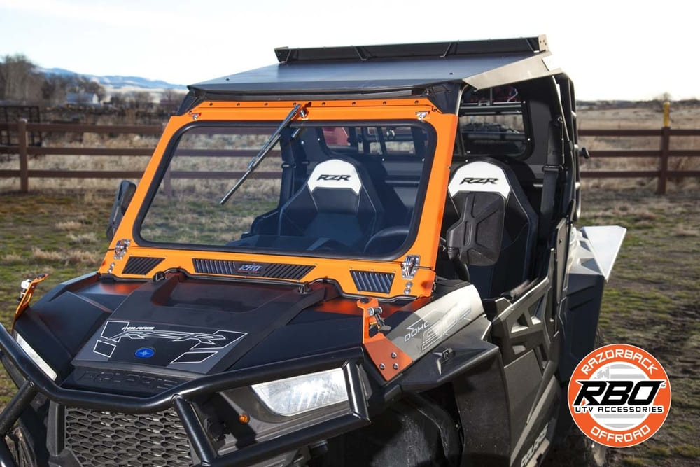 Razorback Offroad '14-'20 Polaris RZR XP 900/1000 Front Folding Windshield