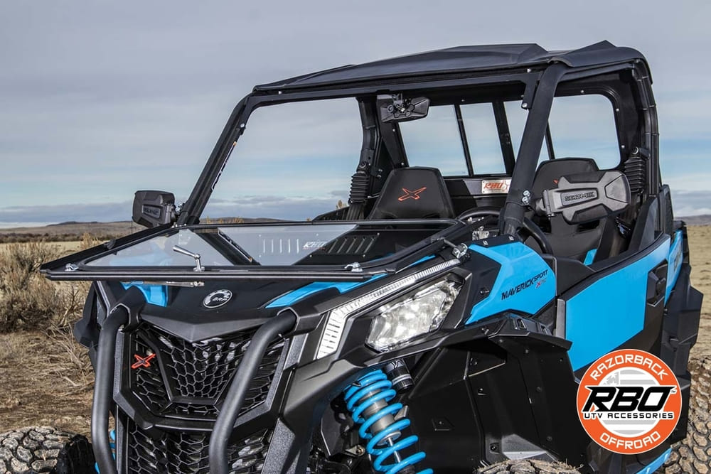 Razorback Offroad '18-'23 Can-Am Maverick Trail/Sport Front Folding Windshield