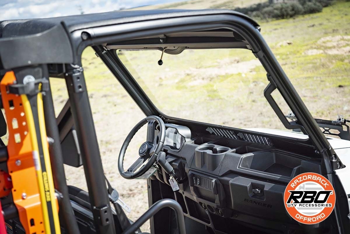 Razorback Offroad Polaris Glass Folding Windshield