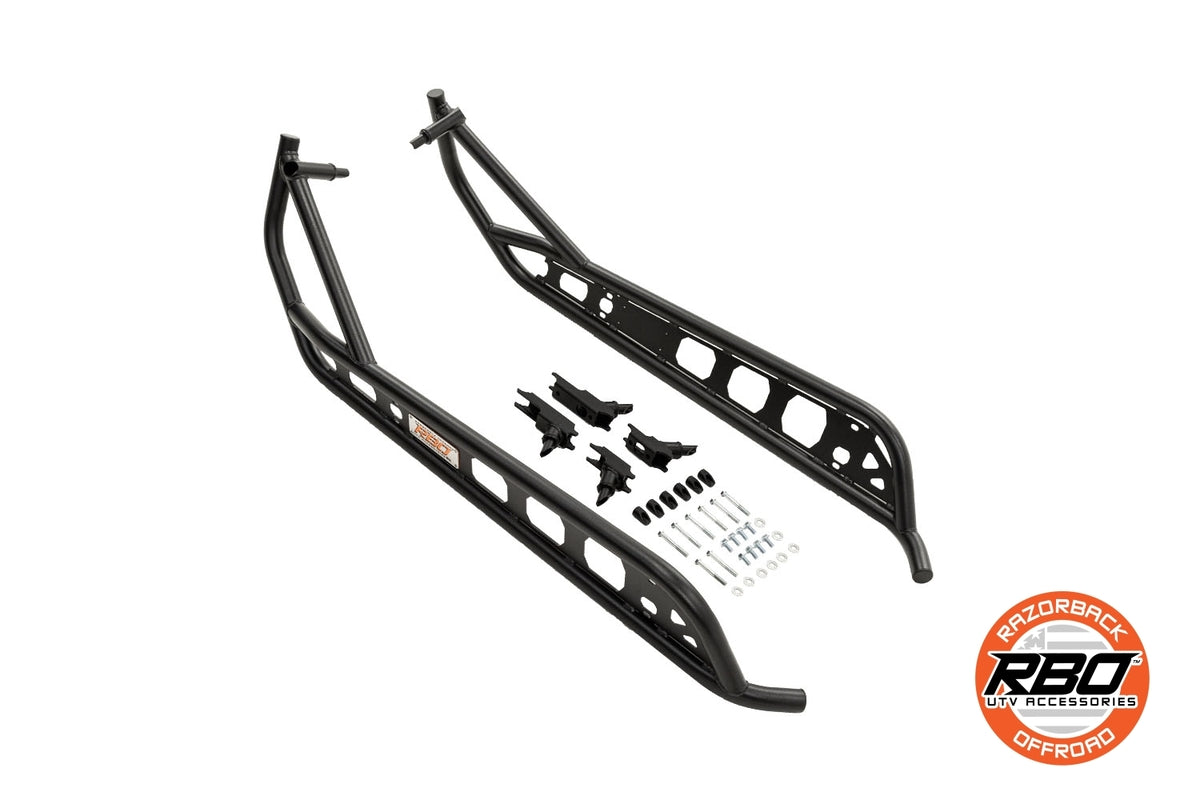 Razorback Offroad Polaris RZR Pro & Pro XP Series Black Rock Sliders - 2 Seat Model