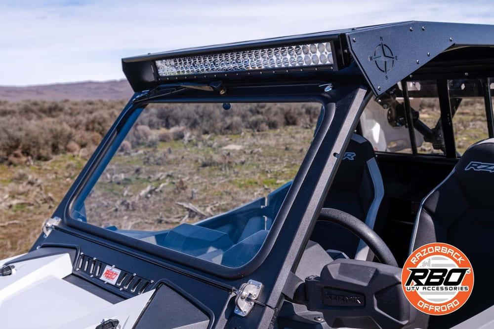 Razorback Offroad Polaris RZR Ultimate Trail Folding Glass Windshield