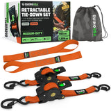 Rhino USA 1" x 10' Retractable Ratchet Straps