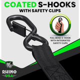 Rhino USA 1" x 10' Retractable Ratchet Straps