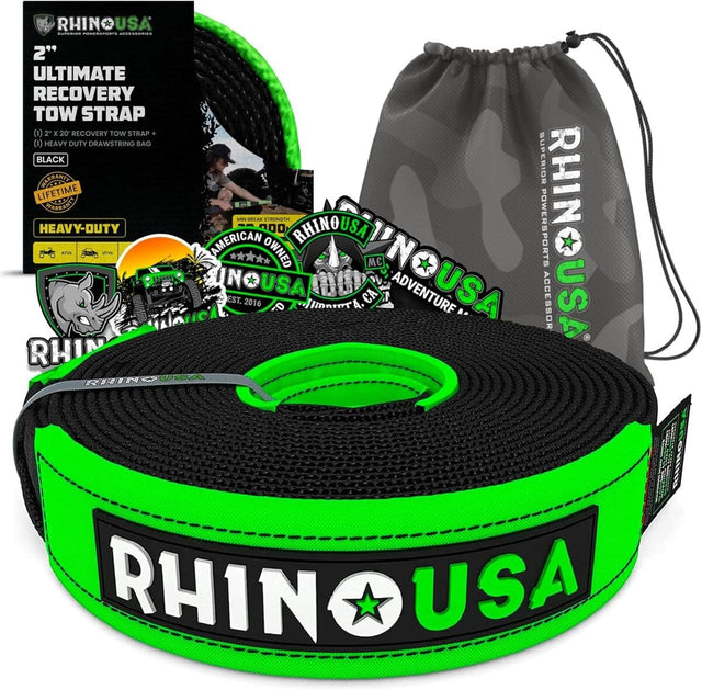 Rhino USA 2" x 20' Ultimate Recovery Tow Strap