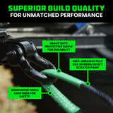 Rhino USA 20' Tow Strap & Shackle Hitch Receiver Combo