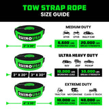 Rhino USA 20' Tow Strap & Shackle Hitch Receiver Combo