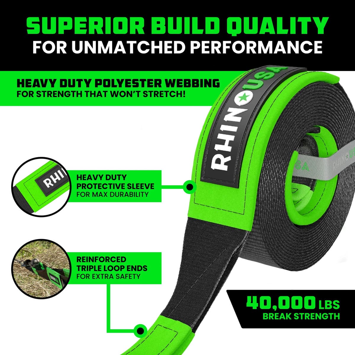 Rhino USA 4" x 10' Recovery Tree Saver Strap