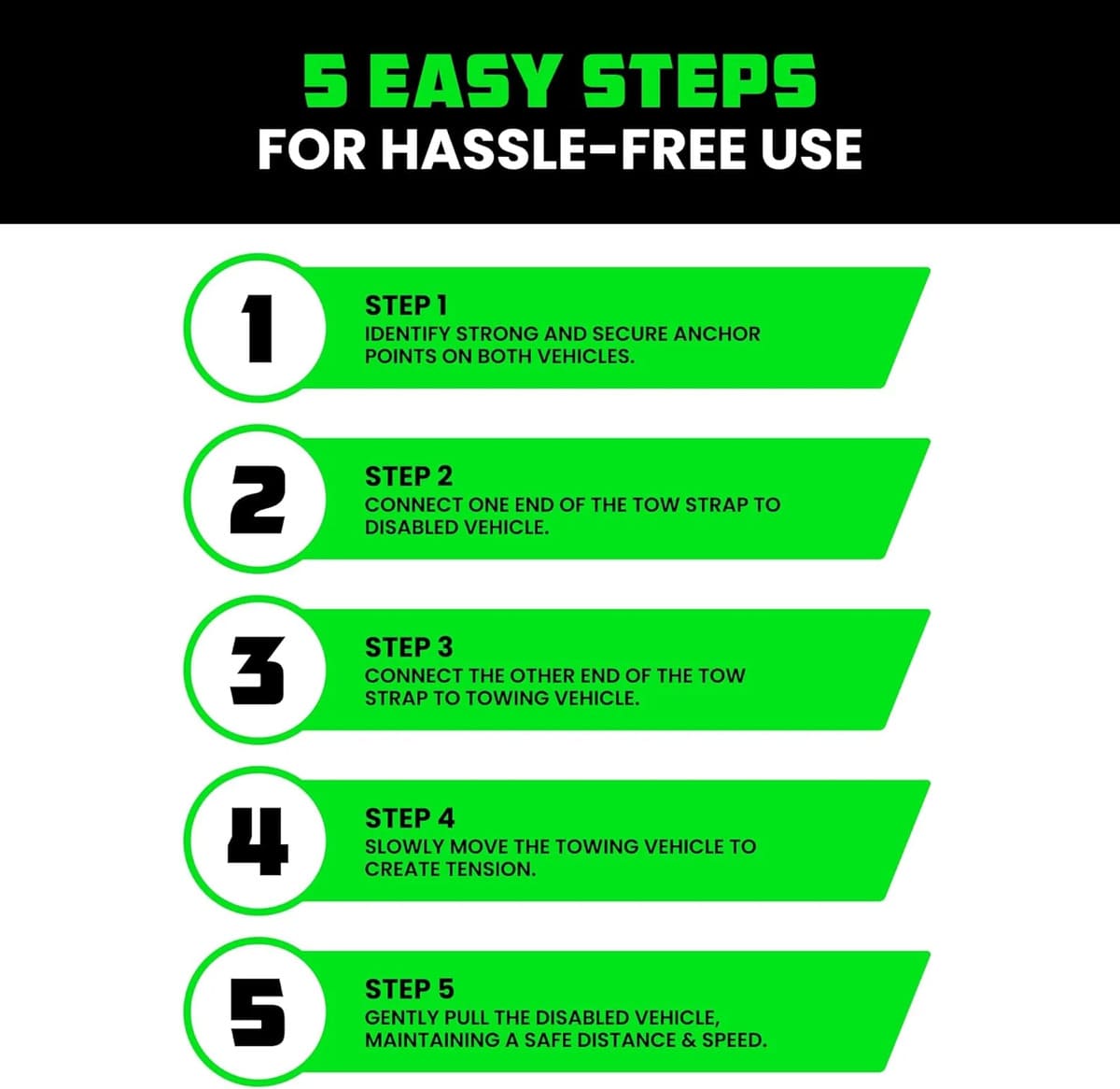 Rhino USA 6" x 30' Ultimate Recovery Tow Strap