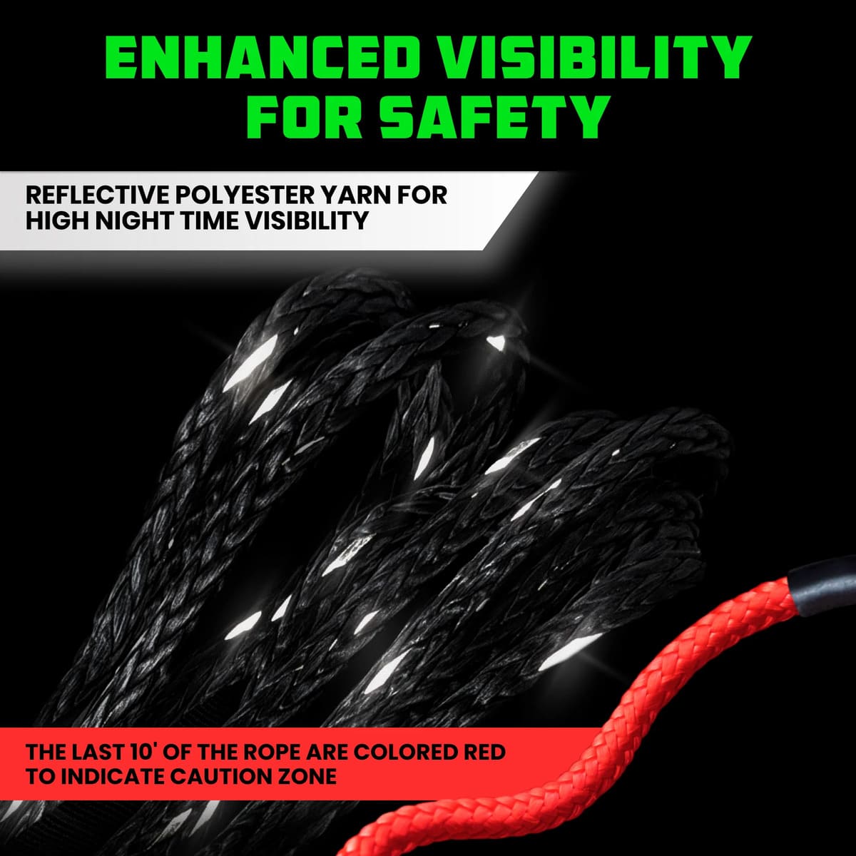 Rhino USA Synthetic Winch Rope