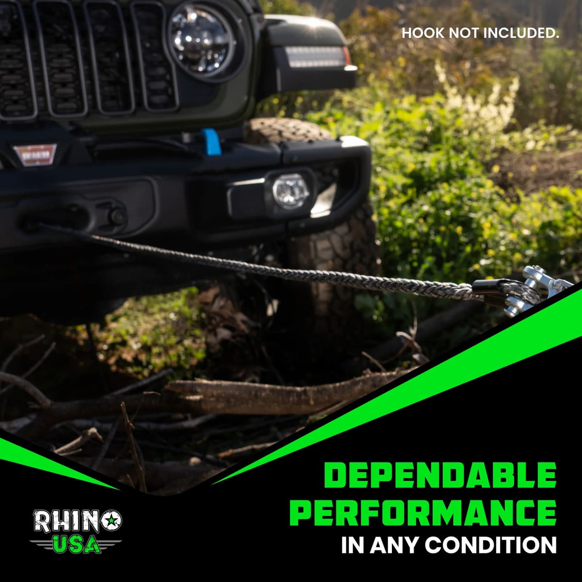 Rhino USA Synthetic Winch Rope