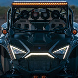 Rigid '17+ Polaris RZR Turbo R 360 Series Spot Amber PRO A-Pillar Mount Pod Light Kit