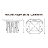 Rigid 3" Radiance+ RGBW Flush Mounts Pod Light - Pair
