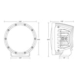 Rigid 360-Series 6" Laser Optic Precision Spot Surface Mount Pod Light