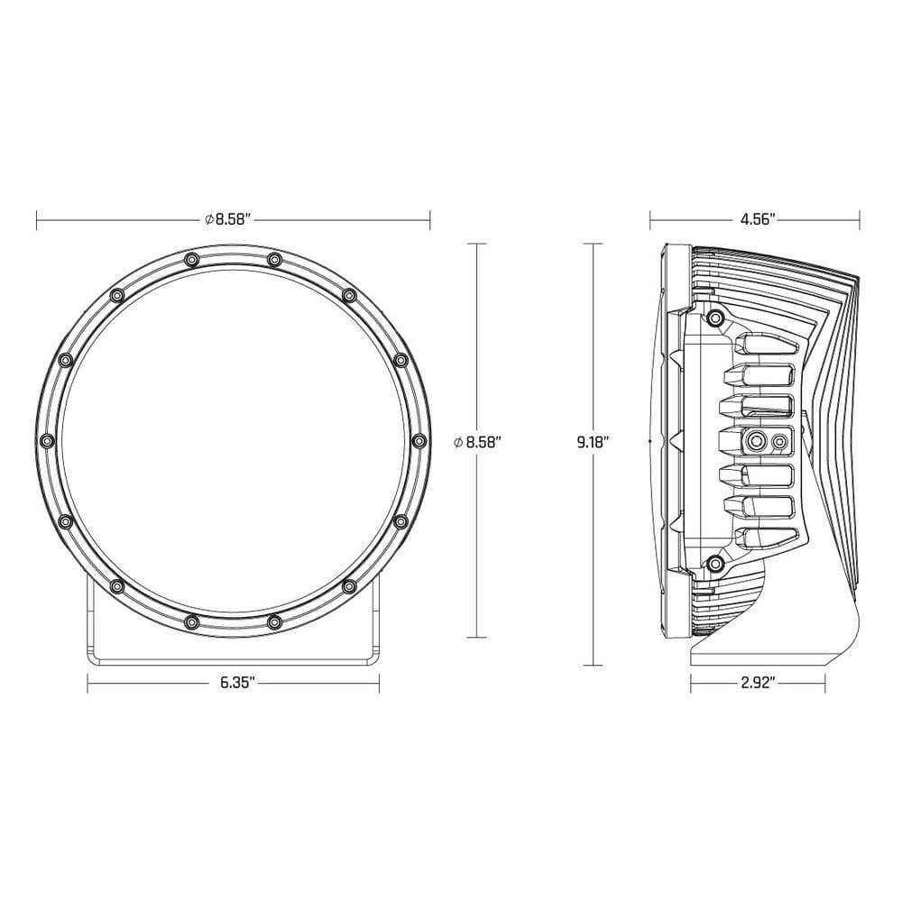 Rigid 360-Series 9" Spot Pro RGBW Surface Mount Pod Light