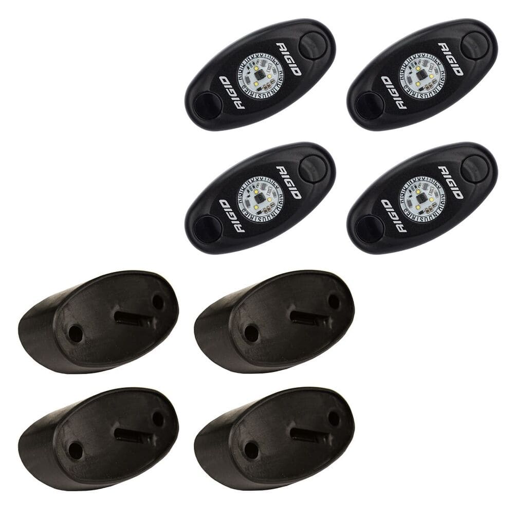 Rigid A-Series 4 Pack Flat Mount Rock Light Kit - Blue