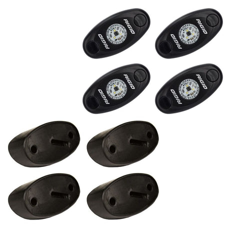 Rigid A-Series 4 Pack Surface Mount Rock Light Kit - White