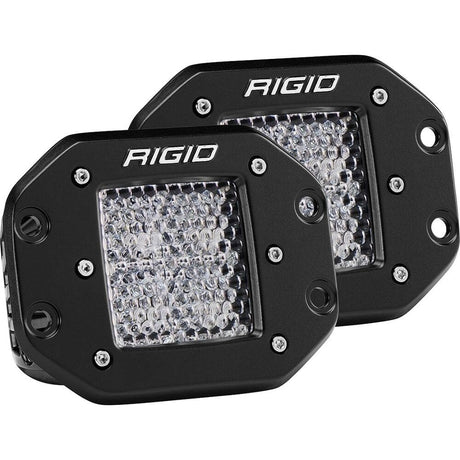 Rigid D-Series Pro Flood Diffused Flush Mounts Pod Light - Pair