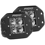 Rigid D-Series Pro Spot Midnight Flush Mounts Pod Light - Pair