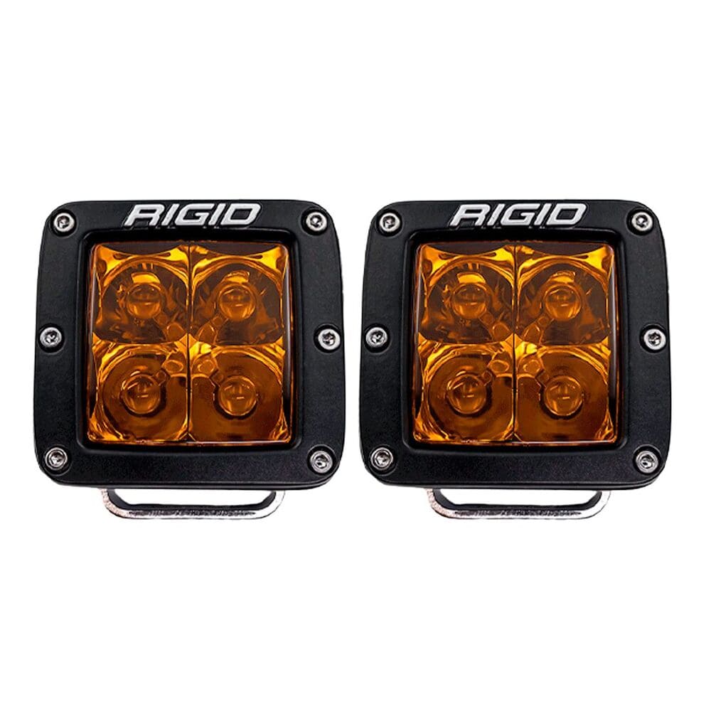 Rigid D-Series Spot Amber Pro Pods Light - Pair